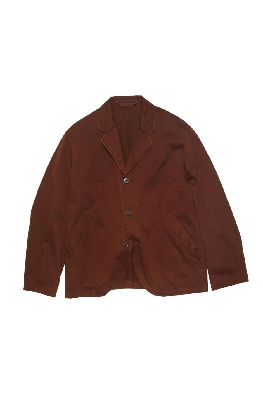 Herre Acne | Acne Single-Breasted Jacket Overshirt Cognac