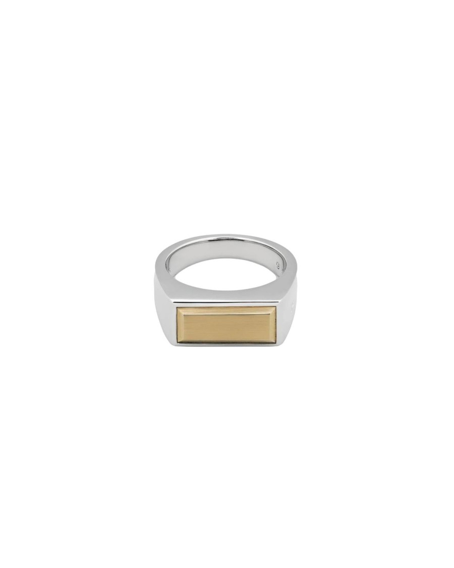 Smykker Tom Wood Jewellery | Tom Wood Jewellery Peaky Ring Gold Top Ring Solv Og Gull