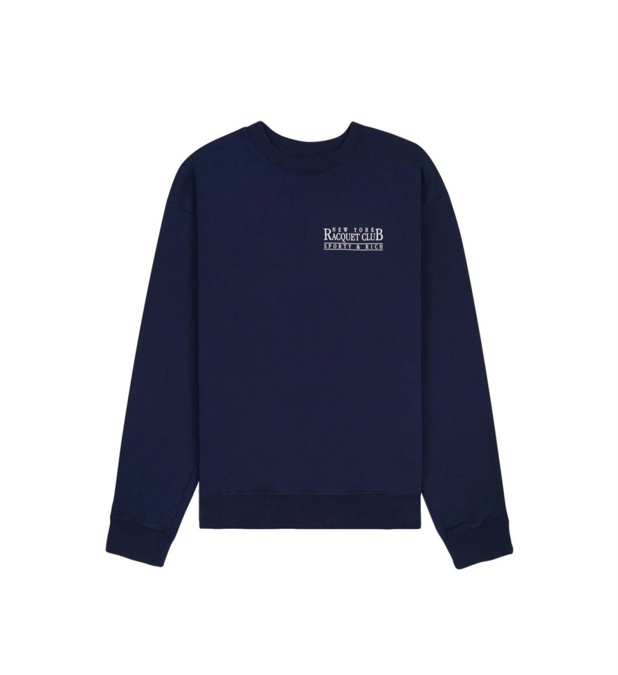 Dame Sporty u0026 Rich | Sporty & Rich Ny Racquet Club Crewneck Genser Navy