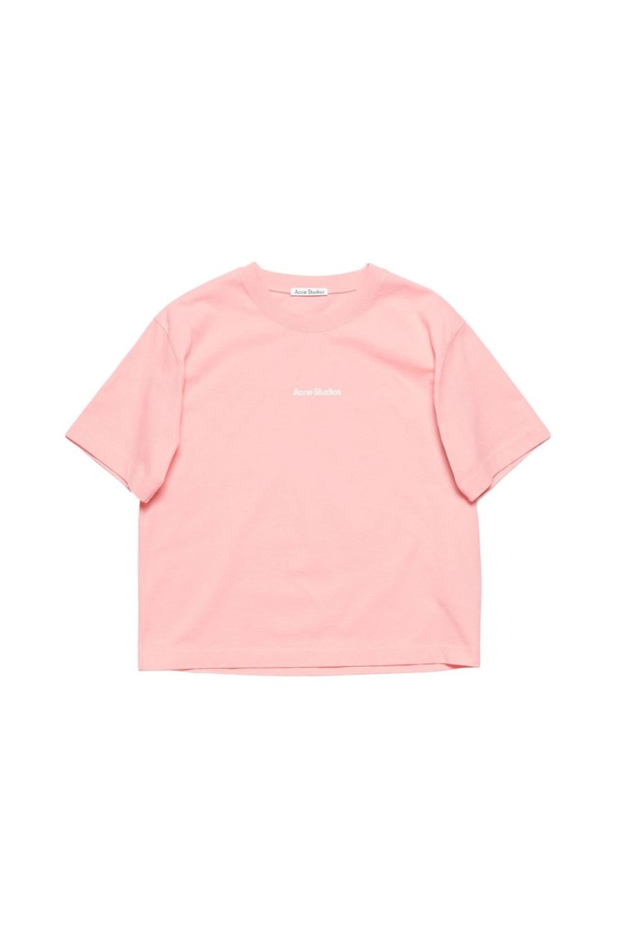 Dame Acne | Acne Stamp Logo T-Shirt T-Shirt Lys Rosa