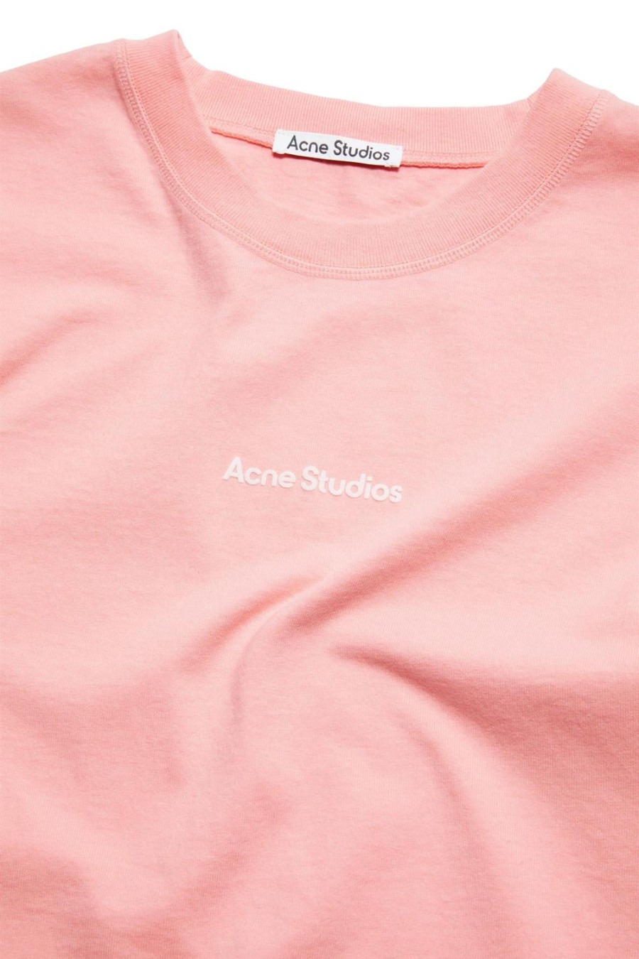 Dame Acne | Acne Stamp Logo T-Shirt T-Shirt Lys Rosa