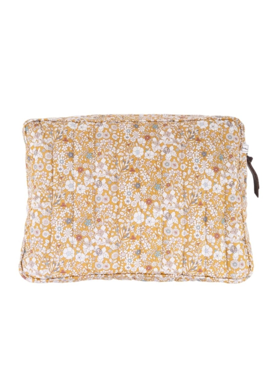 Smykker Bon Dep | Bon Dep Pouch Big Mw Liberty June'S Meadow Toalettmappe Hvit Og Gul