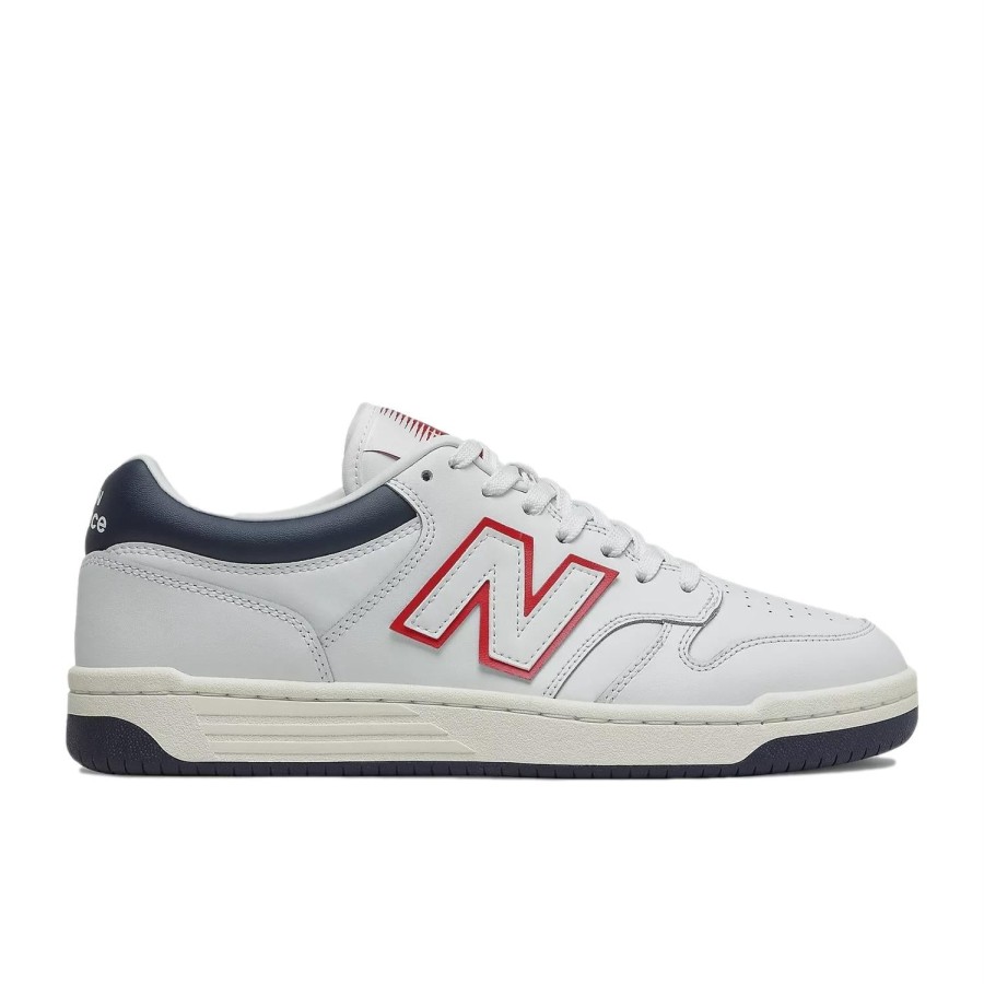 Herre New Balance | New Balance Bb 480 Lwg Sko Hvit Og Rod