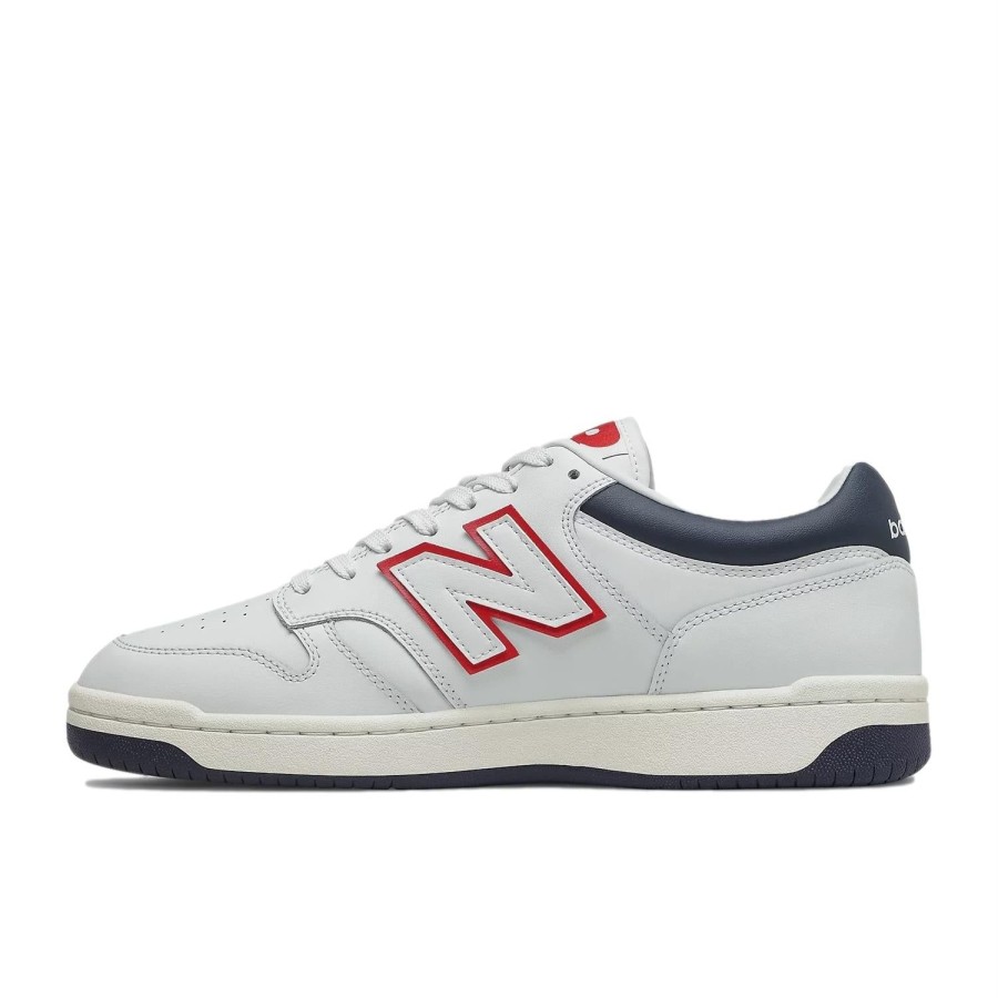 Herre New Balance | New Balance Bb 480 Lwg Sko Hvit Og Rod