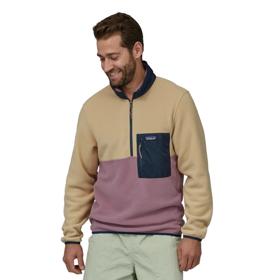 Herre Patagonia | Patagonia M Microdini 1/2 Zip P/O Genser- Beige