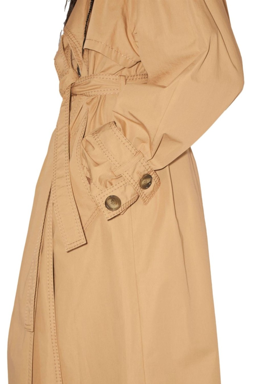 Dame Acne | Acne Double-Breasted Trench Coat Jakke Khaki