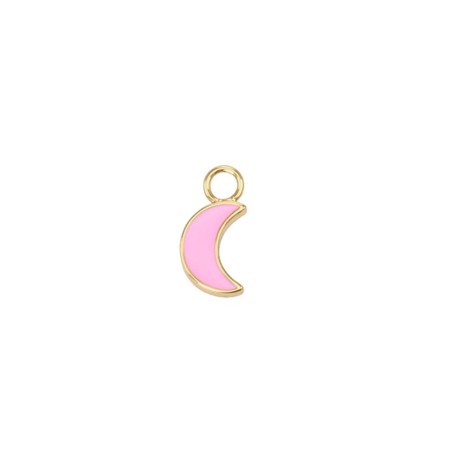 Smykker Emilia by Bon Dep | Emilia By Bon Dep Emilia Elise Coated Pink/White Moon Charm Lyserosa