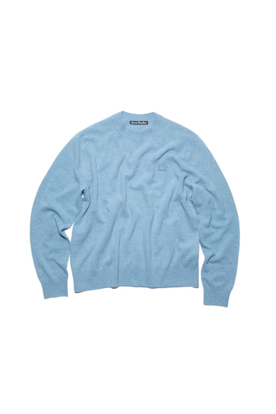 Dame Acne | Acne Crew Neck Knit Jumper Genser Lys Bla Melert