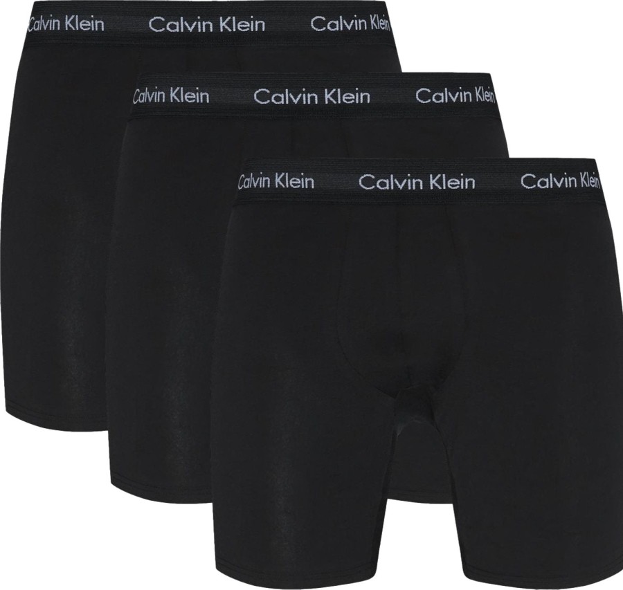 Herre Calvin Klein Underwear | Calvin Klein Underwear 3Pk Boxer Brief Black Undertoy Sort