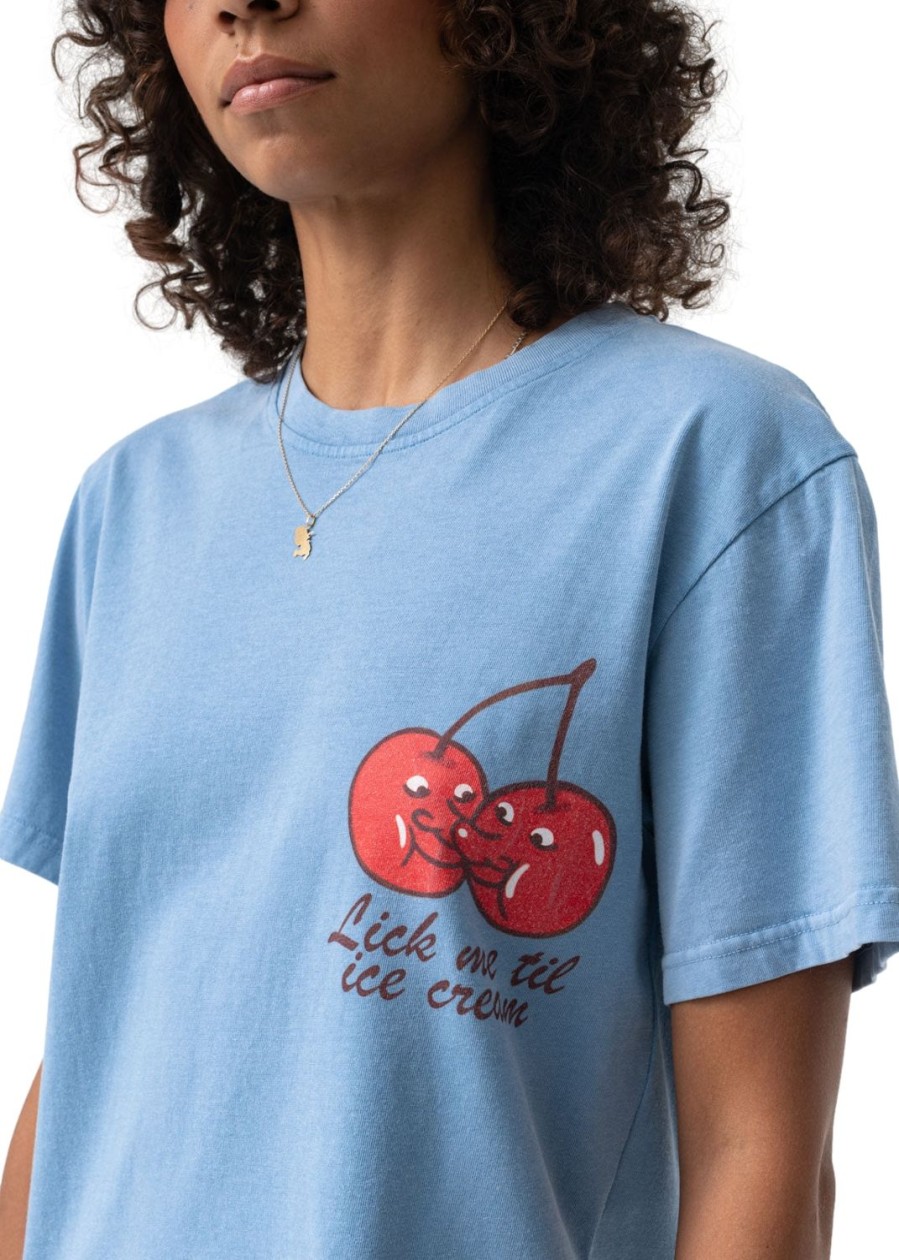 Herre Carne Bollente | Carne Bollente Lick Me 24/7 T-Shirt Lysebla