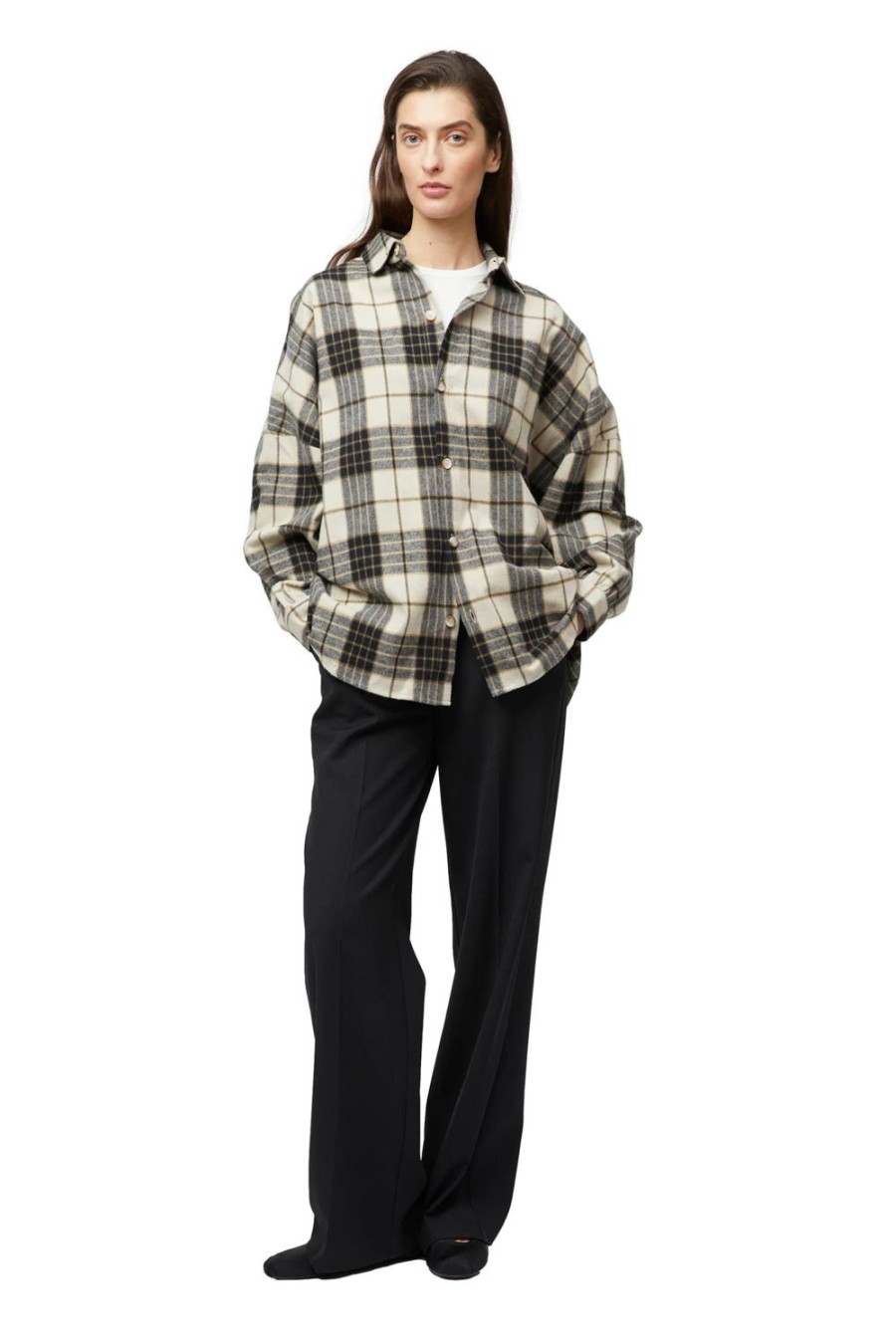 Dame FWSS | Fwss Wood Oversized Flannel Shirt Skjorte Ruter