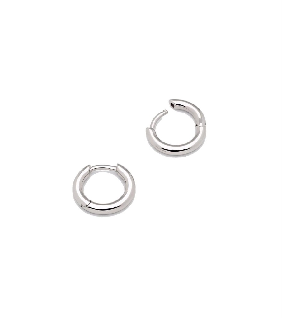 Smykker Tom Wood Jewellery | Tom Wood Jewellery Classic Hoop Small Silver Oredobber Solv