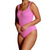 Dame Hunza G | Hunza G Square Neck Swim Crinkle Badedrakt Rosa