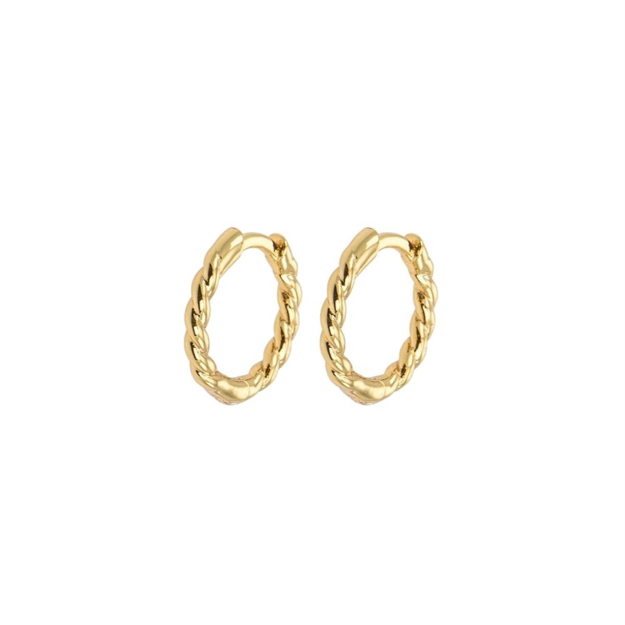 Smykker Emilia by Bon Dep | Emilia By Bon Dep Small Twisted Hoops Oredobber Gull