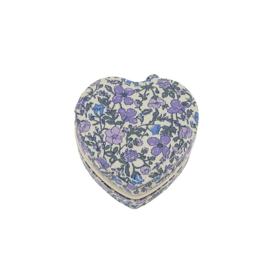 Smykker Bon Dep | Bon Dep Jewelry Box Heart Mw Smykkeskrin Lilla