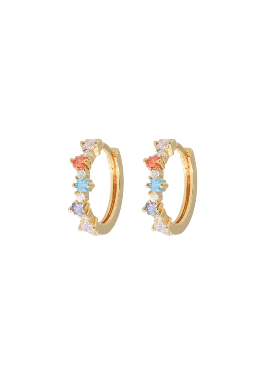 Smykker Emilia by Bon Dep | Emilia By Bon Dep Mixed Medium Hoops Bright Oredobber