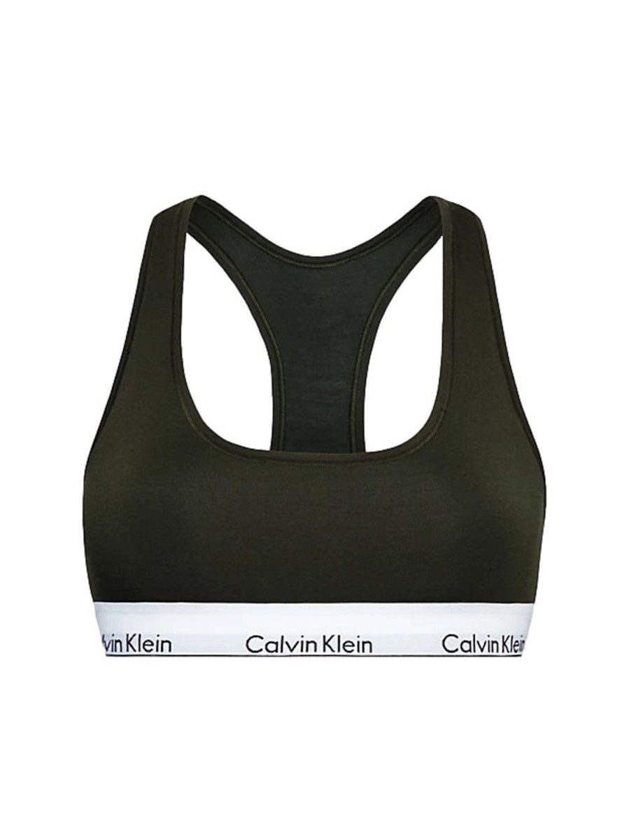 Dame Calvin Klein Underwear | Calvin Klein Underwear Light Lined Bralette Undertoy Oliven