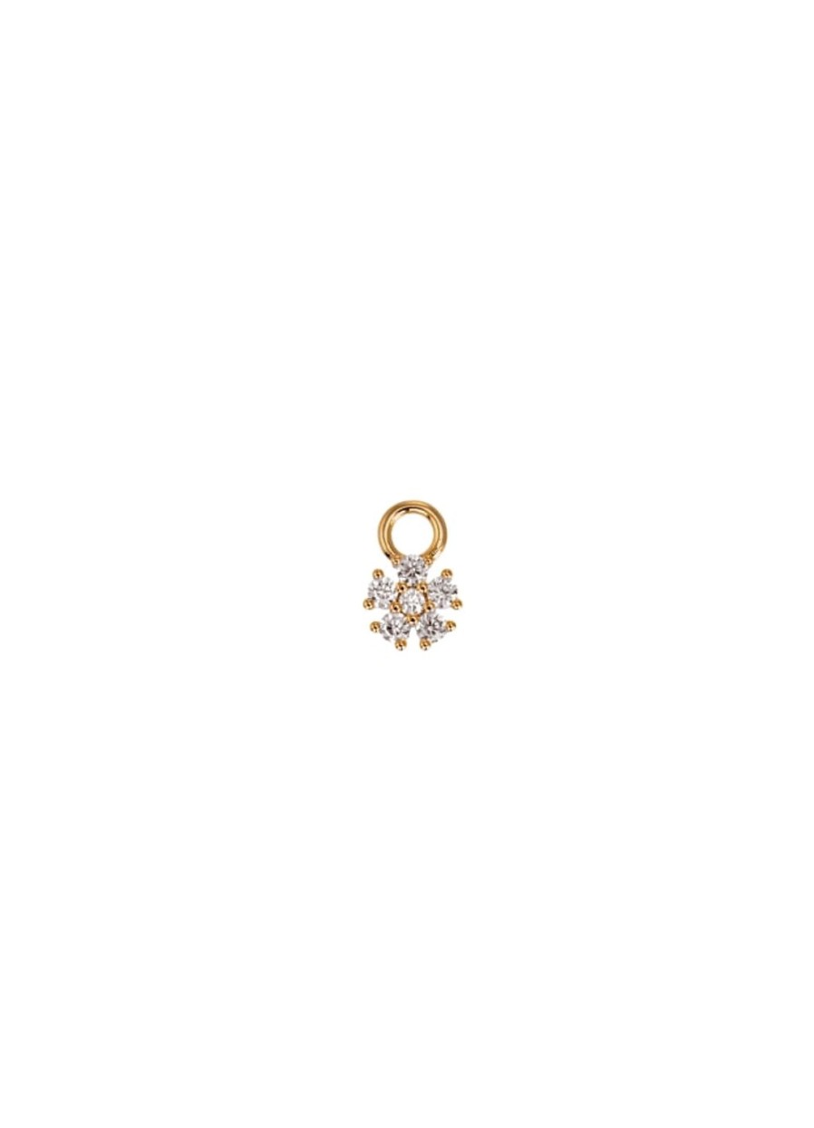 Smykker Emilia by Bon Dep | Emilia By Bon Dep Tale Charm White Flower Charm Hvit