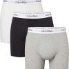 Herre Calvin Klein Underwear | Calvin Klein Underwear 3Pk Boxer Brief Black/White/Grey Heather Undertoy Multi