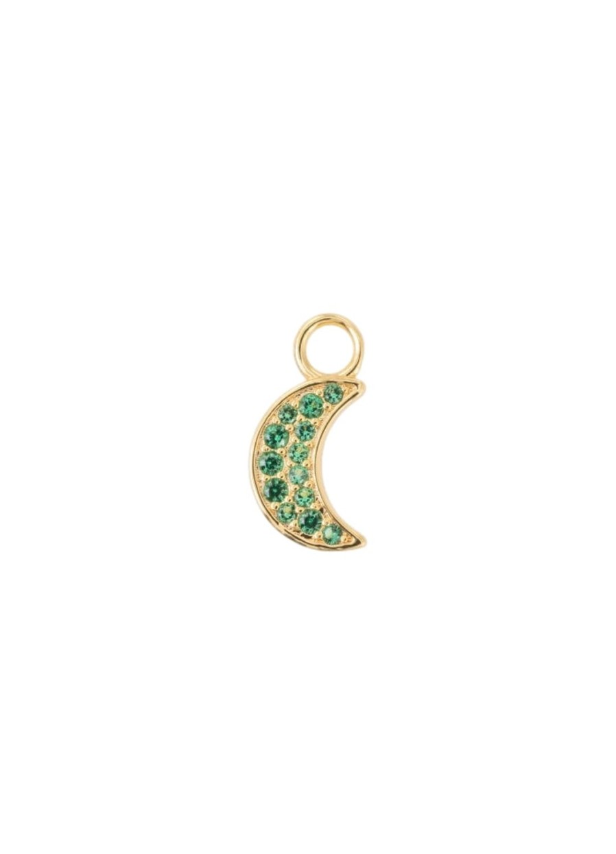 Smykker Emilia by Bon Dep | Emilia By Bon Dep Elise Charm Green Moon Charm Gull