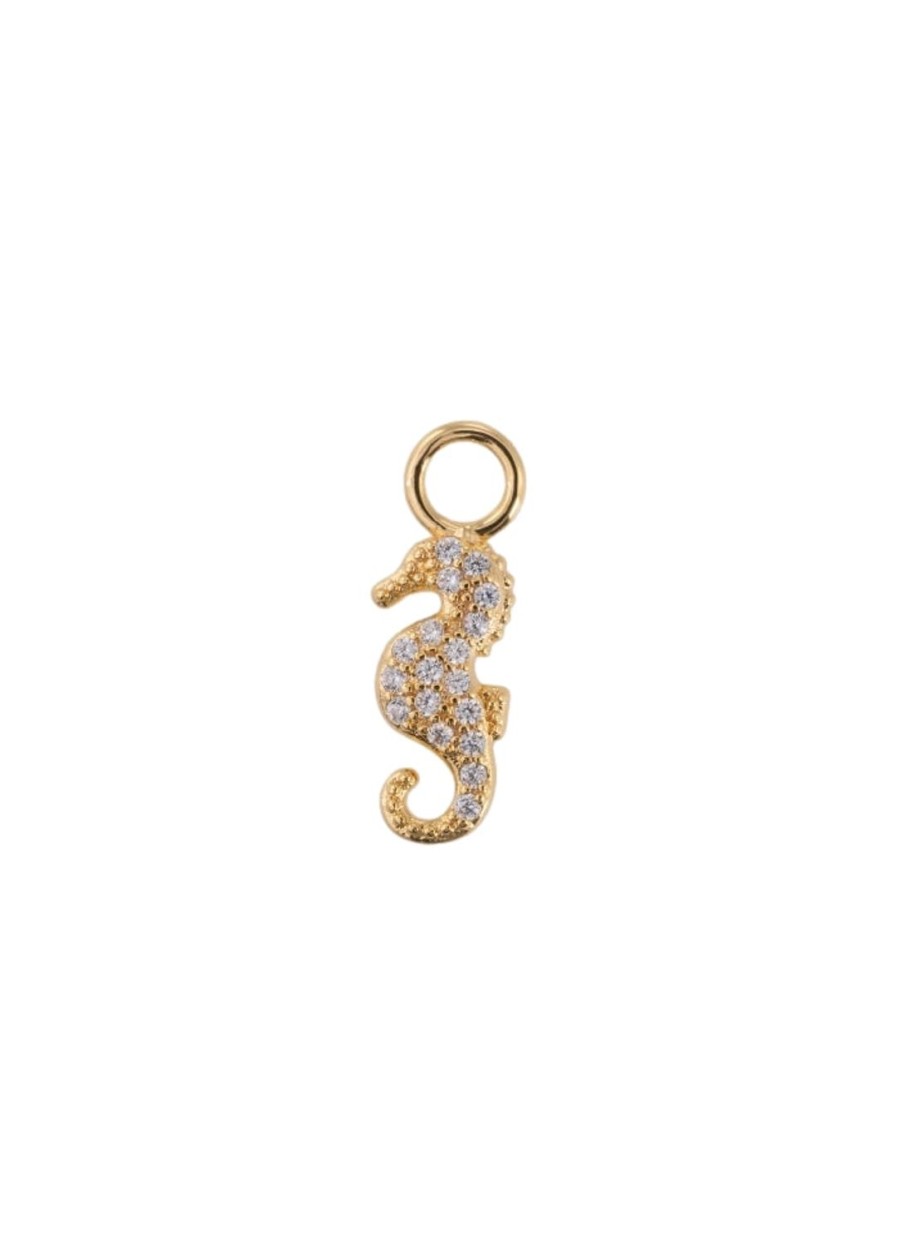 Smykker Emilia by Bon Dep | Emilia By Bon Dep Helene Charm White Seahorse Charm Gull