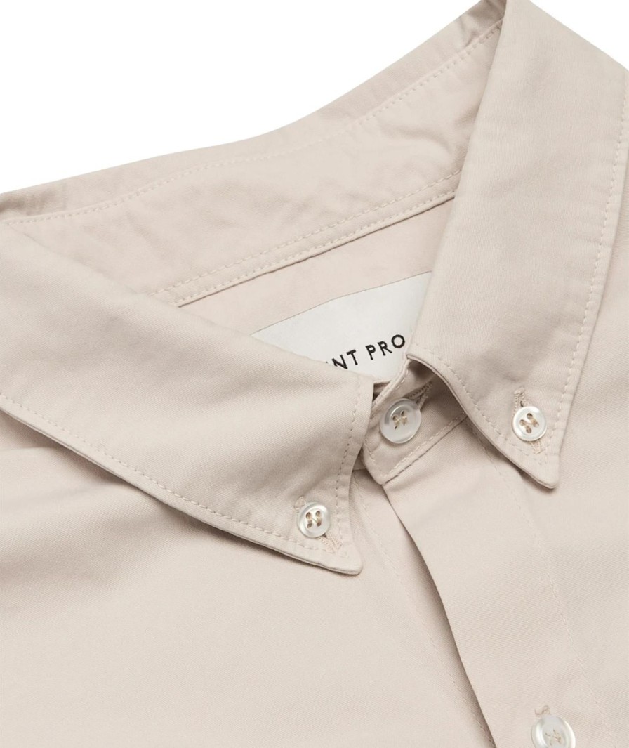 Herre Garment Project | Garment Project Heavy Twill Shirt Skjorte Off-White