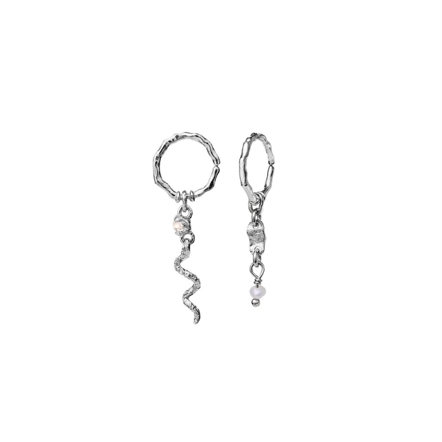 Smykker Maanesten | Maanesten Evelyn Earrings Oredobber Solv