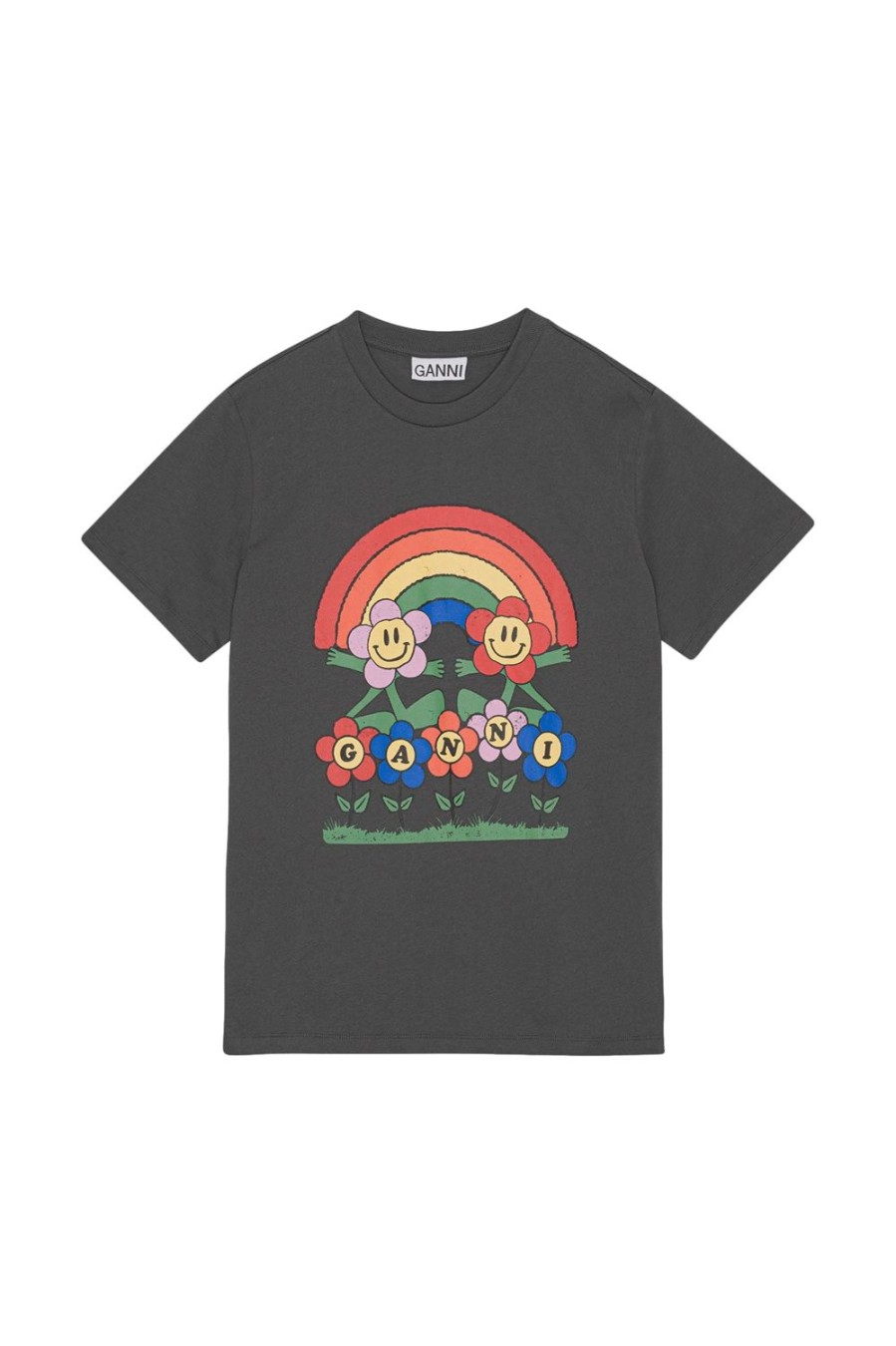 Dame Ganni | Ganni Rainbow Relaxed T-Shirt T-Shirt Multi