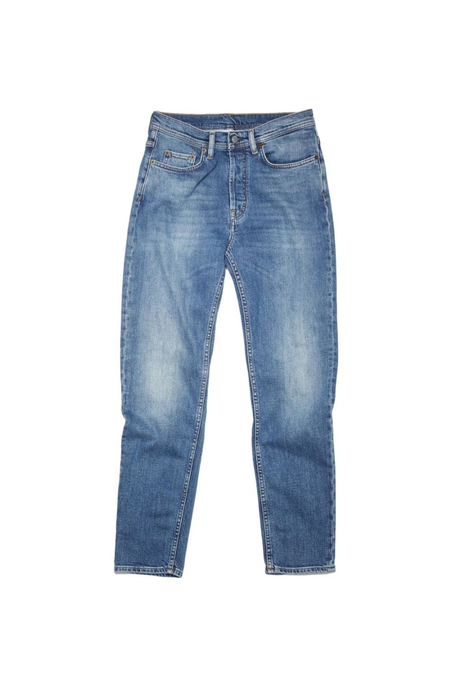 Herre Acne | Acne River Mid Blue Jeans Bla