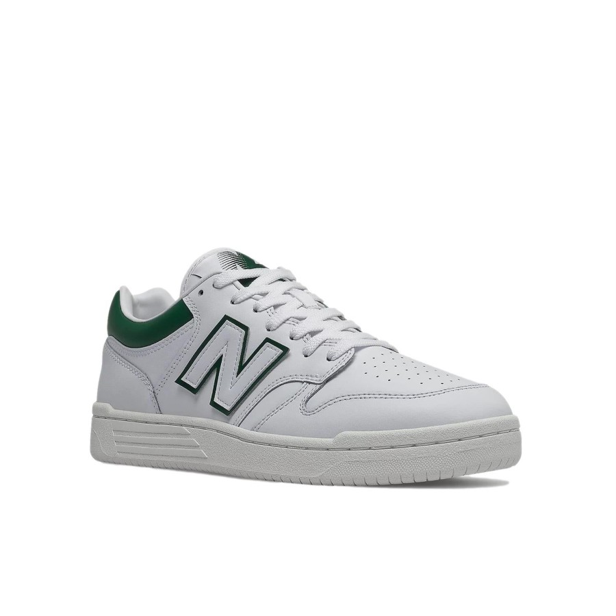 Herre New Balance | New Balance Bb 480 Lgt Sko Hvit Og Gronn