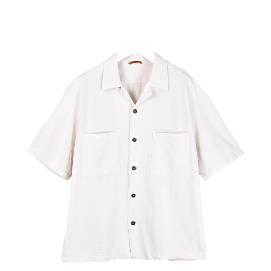 Herre Barena Venezia | Barena Venezia Camicia Solana Folpa Skjorte Off-White