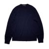 Herre Acne | Acne Face Knit Crew Neck Genser. Marine