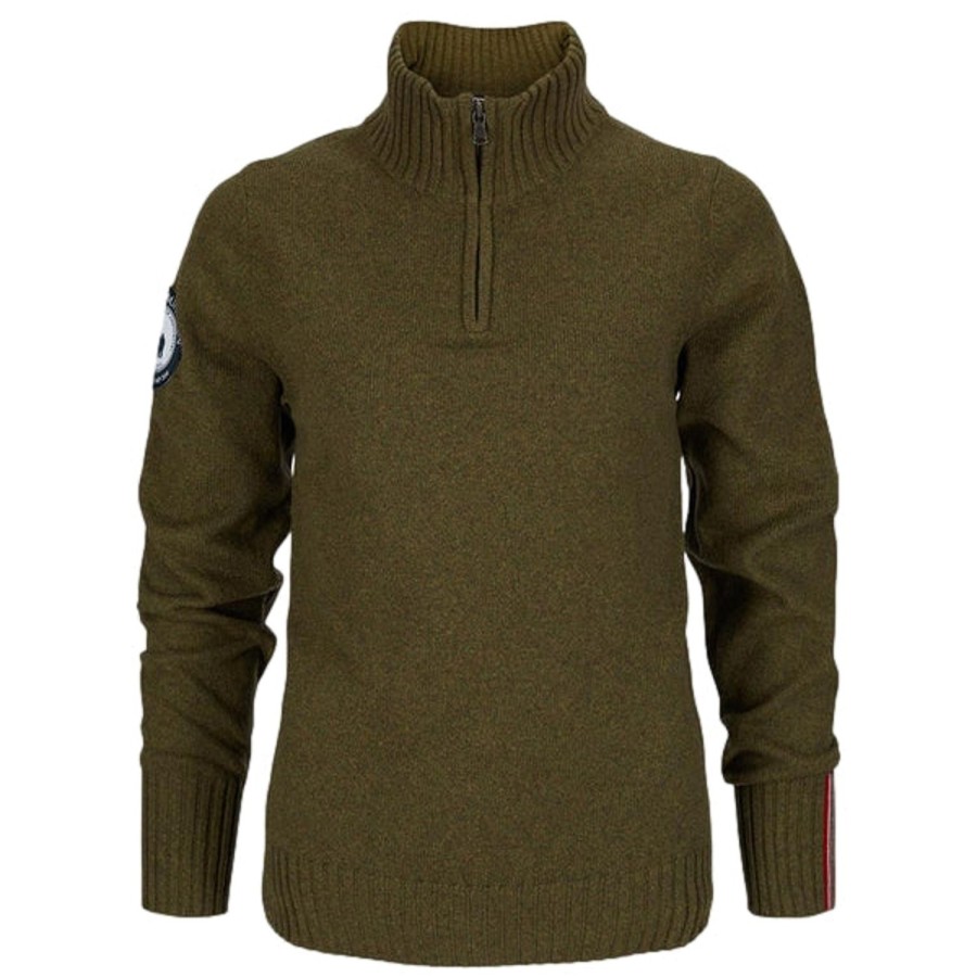 Dame Amundsen | Amundsen Deck Half Zip Womens Genser- Gronn