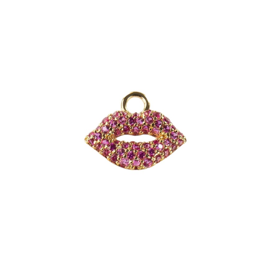 Smykker Emilia by Bon Dep | Emilia By Bon Dep Anna Charm Cerise Lips Charm Rosa