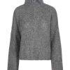 Dame Untold Stories | Untold Stories Florie Zip Knit Sweater Genser Gra