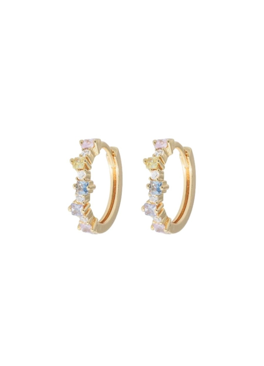 Smykker Emilia by Bon Dep | Emilia By Bon Dep Mixed Medium Hoops Pastel Oredobber