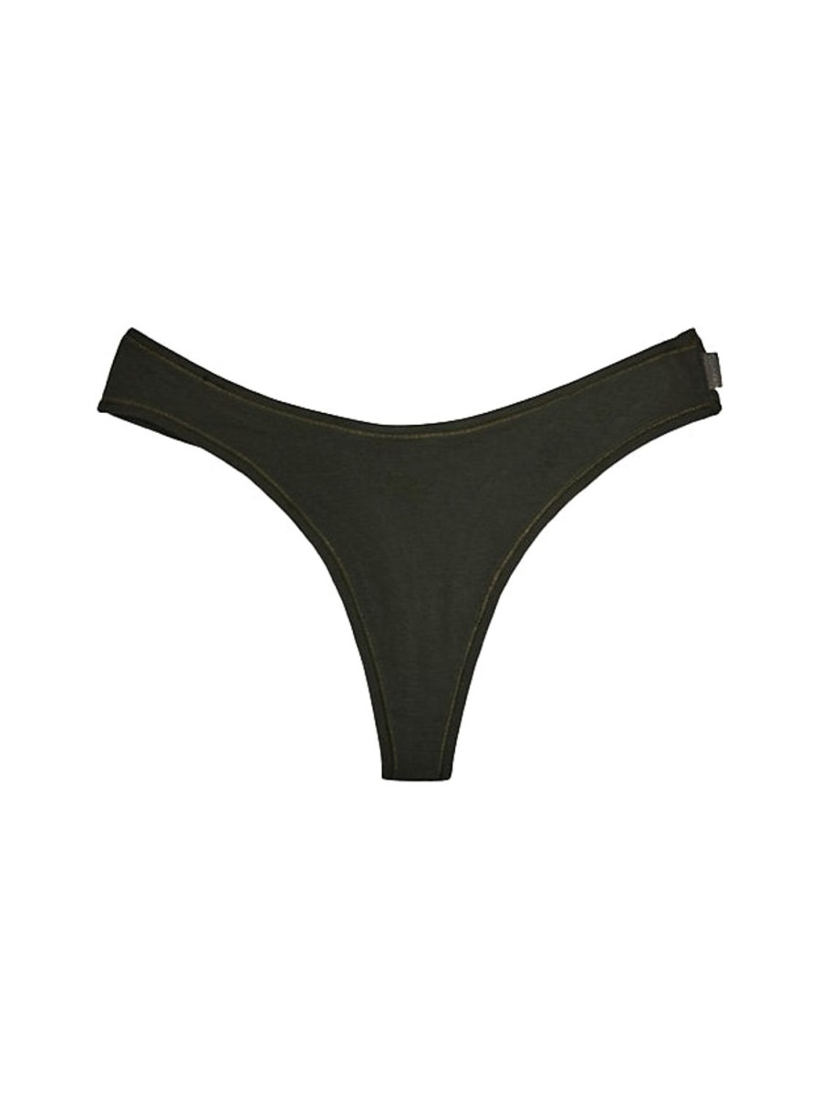 Dame Calvin Klein Underwear | Calvin Klein Underwear Thong Undertoy Oliven