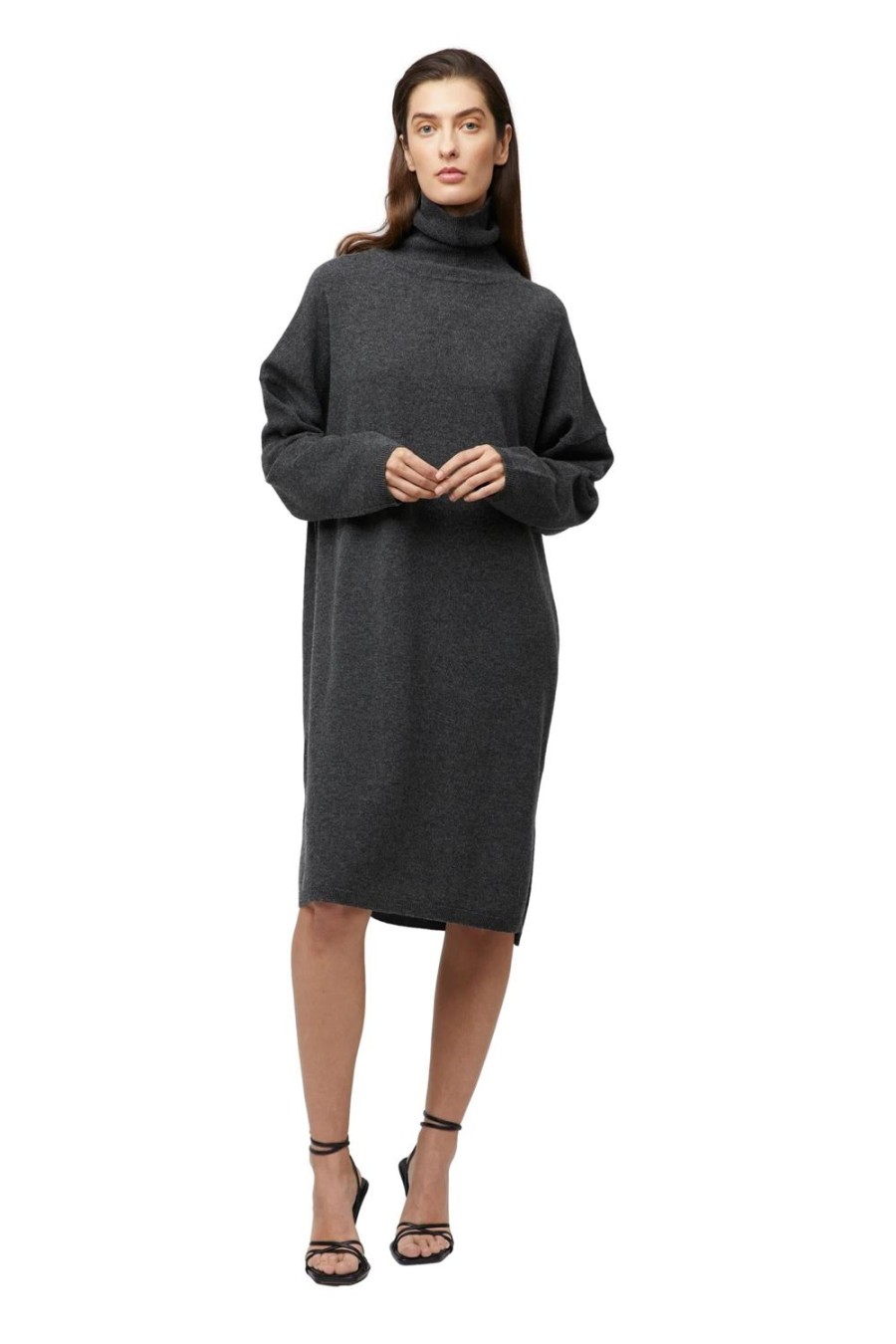 Dame FWSS | Fwss Central Park Turtleneck Dress Kjole Koksgra