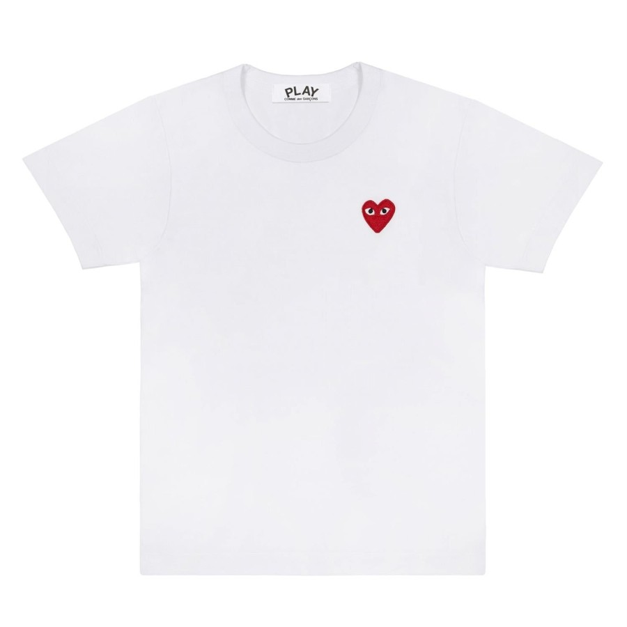 Dame Comme des Garcons Play | Comme Des Garcons Play Ladies T-Shirt T-Shirt Hvit