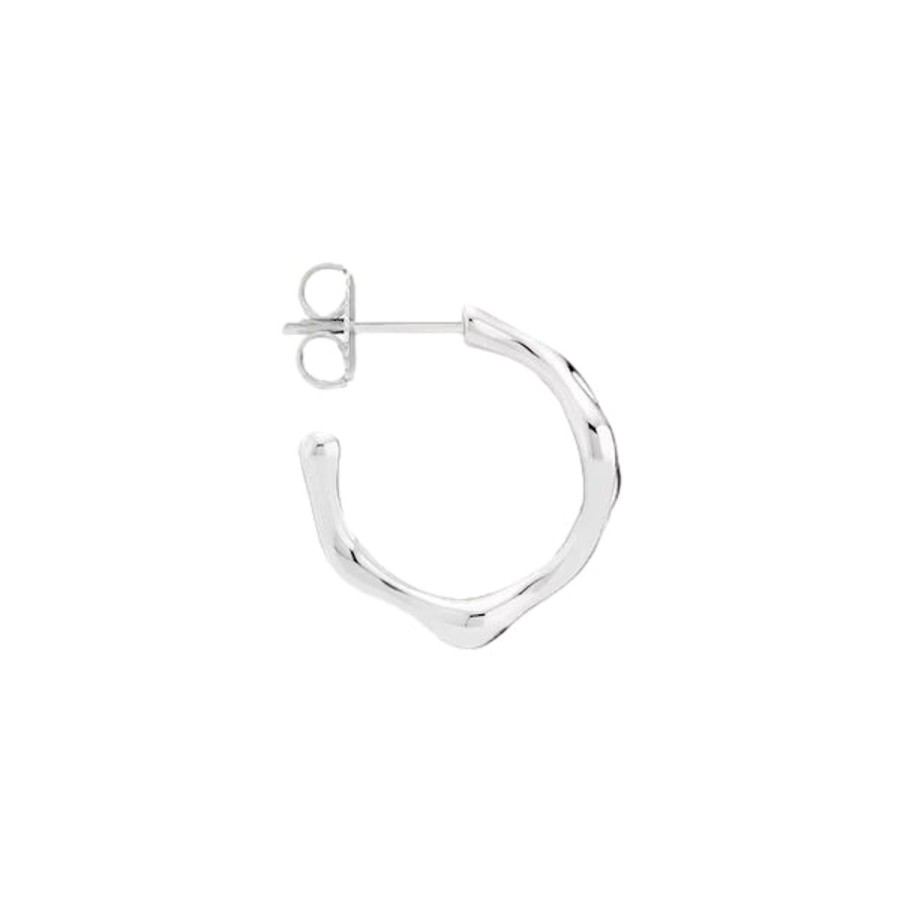 Smykker Maria Black | Maria Black Luna Hoop 14 Left Silver Oredobber Solv