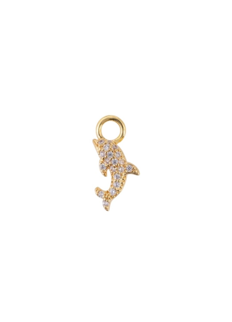 Smykker Emilia by Bon Dep | Emilia By Bon Dep Natalie Charm White Dolphin Fish Charm Gull