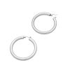 Smykker Tom Wood Jewellery | Tom Wood Jewellery Chunky Hoops Thick Satin Xl Oredobber Solv