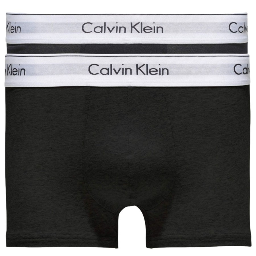 Herre Calvin Klein Underwear | Calvin Klein Underwear Low Rise Trunk 2Pk Boxershorts Sort