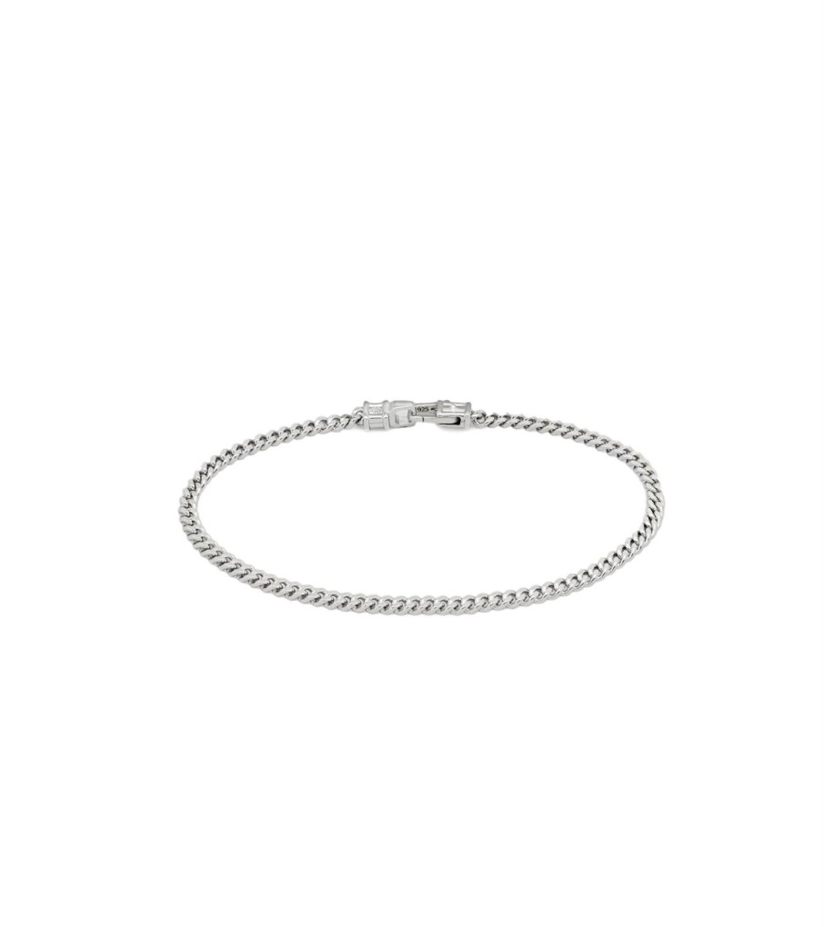 Smykker Tom Wood Jewellery | Tom Wood Jewellery Curb Bracelet M Armband Solv