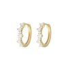 Smykker Emilia by Bon Dep | Emilia By Bon Dep Mixed Medium Hoops White Oredobber Gull