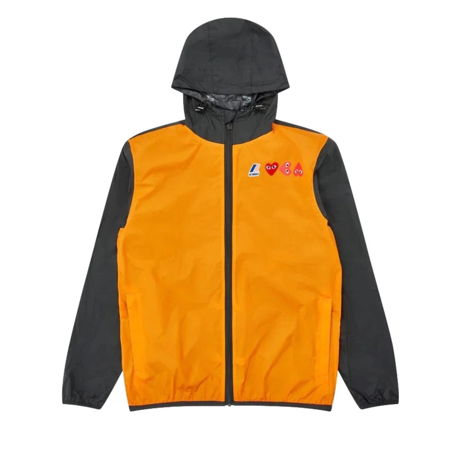 Dame Comme des Garcons Play | Comme Des Garcons Play K-Way Zip Jacket Jakke Oransje