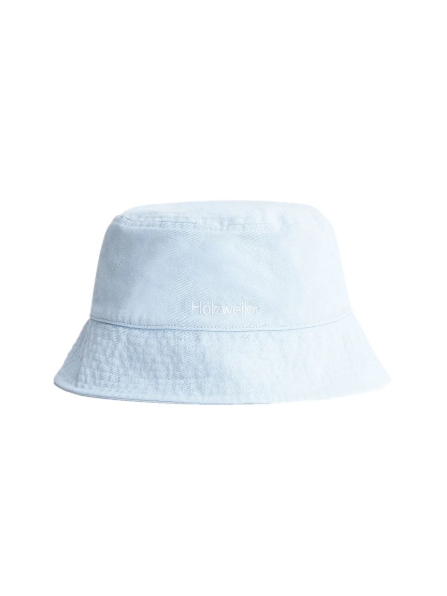 Dame Holzweiler | Holzweiler Pafe Washed Bucket Hat Bottehatt Lysebla