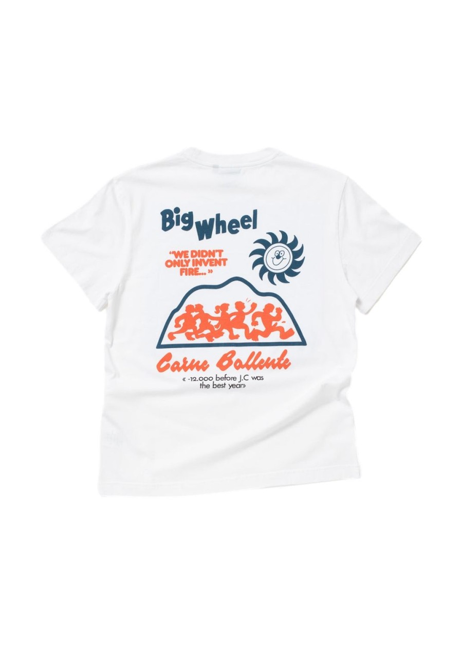 Herre Carne Bollente | Carne Bollente Big Wheel T-Shirt Hvit