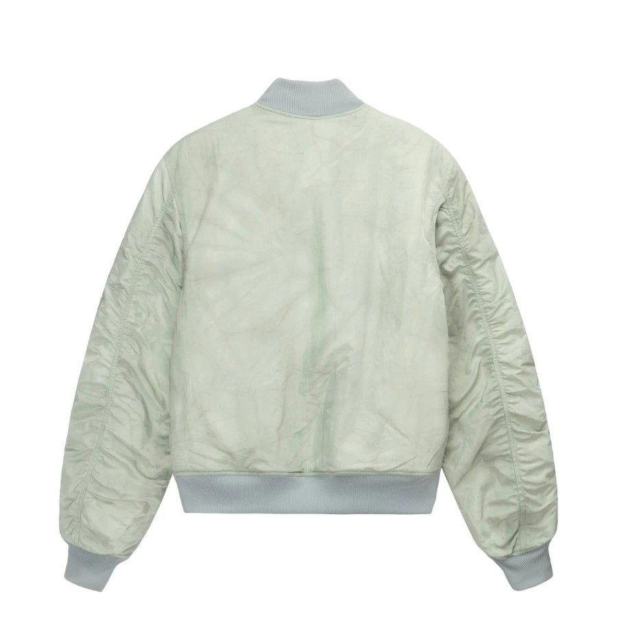 Herre Stussy | Stussy Dyed Nylon Bomber Jakke Pastellgronn