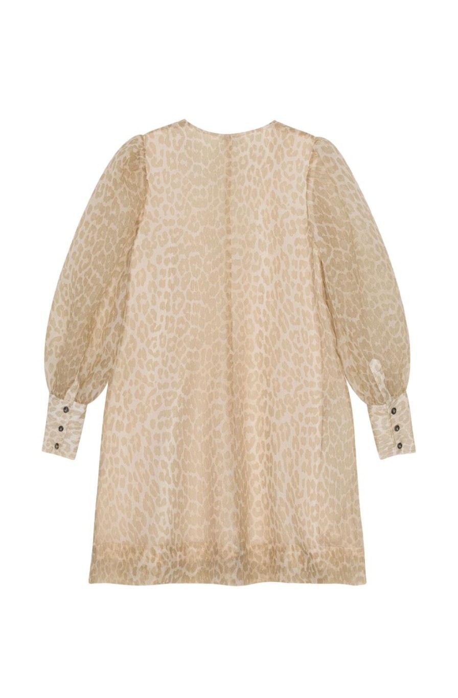 Dame Ganni | Ganni Organza Mini Dress Kjole Brun/Beige